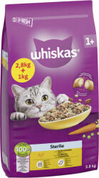Whiskas Sterile száraz macskatáp 2, 8 + 1 kg