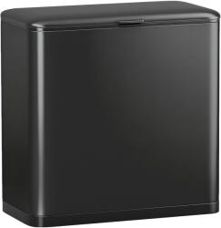 HomCom Pubelă 8 L cu Capac din Oțel Inoxidabil, Suspendată sau de Sine Stătătoare, 29, 7x17, 4x30 cm, Negru | Aosom Romania (851-059V00BK) Cos de gunoi