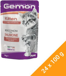 Gemon Chunkies Kitten Alutasakos Macskaeledel (Lazac) - 24x100 g