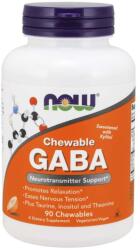 NOW GABA (gamma-amino-vajsav) 500 mg + Taurin, Inozit és L-theanin, 90 rágható kapszulákban