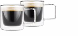 Weis Ceașcă cu toartă 80 ml, sticlă dublă, set 2 buc Pahar