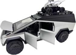 Che zhi Macheta Tesla Cybertruck argintie cu ATV detașabil scara 1: 24 cu lumini sunete și mecanism pull back (JPT)