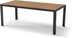  Masă de grădină, Havana 190, bej/gri, 190 x 90 cm, înălțime: 74 cm, blat din lamele artwood, cadru din aluminiu, cu colțuri rotunjite