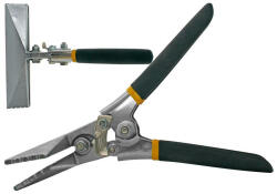 Strend Pro Clește de îndoit pentru tinichigerie, Strend Pro D08893, negru, drept, cu fălci plate, lățime fălci: 75 mm, articulat, cu revenire pe arc, pentru îndoirea tablei Cleste