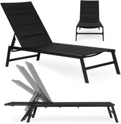 MultiGarden Șezlong, MultiGarden ESO-LC191-1, negru, 157 x 97 x 60, 5 cm, construcție cu cadru metalic, plasă din textilene, cu 4 poziții reglabile, rabatabil în poziție orizontală, capacitate de încărcare: 120 k
