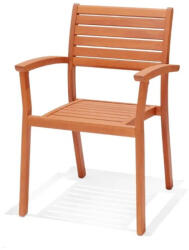  Scaun de grădină, Orlando, maro, 56, 5 x 56 x 84, 9 cm, lemn masiv de eucalipt, cu design ergonomic, cu certificare FSC, rezistent la intemperii