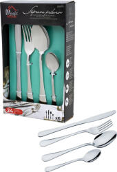 MagicHome Set tacamuri, MagicHome, de masa, 24 buc, otel inoxidabil, compatibil masina de spalat vase, 6 cutite, 6 furculite, 6 linguri, 6 lingurite Tacam