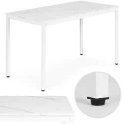 ModernHome Masă de dining, ModernHome NORD-MRW-W, 120 x 60 cm, dreptunghiulară, înălțime: 73, 5 cm, picioare metalice, blat din MDF, cadru metalic, picioare cu tălpi antiderapante, capacitate de încărcare: 100 k