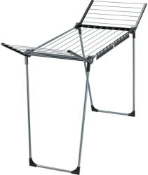 Leifheit Uscător de rufe, Leifheit 81695 Pegasus 200 Solid, negru/antracit, cu suprafață de uscare de 20 m, dimensiuni 87 x 167 × 66 cm, cu suport pentru cleme EasyClip și 5 suporturi pentru umerașe, pentru ut