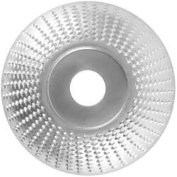 Strend Pro Disc tip raspă, Strend Pro, gri, 125 mm, pentru lemn, grosier, pentru îndepărtare rapidă a materialului, maximum 15 000 rotații/minut