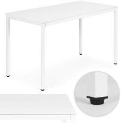 ModernHome Masă de dining, ModernHome NORD-W, alb, 120 x 60 cm, dreptunghiulară, înălțime: 73, 5 cm, picioare metalice, blat din MDF, cadru metalic, tampoane antiderapante, capacitate de încărcare: 100 kg