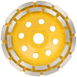 Strend Pro Disc de șlefuire diamantat, Strend Pro CGW11, galben, 115 x 22, 23 mm, maximum 11 200 rotații/min, cu două rânduri, pentru beton și piatră, pentru șlefuire umedă și uscată