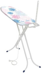 Leifheit 72580 Classic M Compact Plus masă de călcat, albă, cu suprafață de călcare 120 × 38 cm, cu înălțime reglabilă între 76-95 cm, cu suport stabil pentru fier de călcat, cu antenă integrată pentru cablu