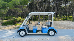 Yamaha G31E, 5 persoane, cart de golf complet recondiționat, albastru închis (EGYEDIGOLFCAR7)