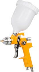 Strend Pro Pistol de vopsit, Strend Pro Airtool S-970A, galben/alb, cu rezervor superior, 600 ml, pneumatic, duză de 1, 4 mm, 3 bar