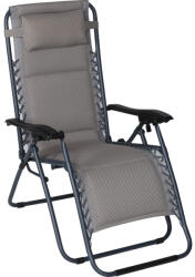 Strend Pro Șezlong, ST Leisure Equipment Carolina, 160 x 60 x 110 cm, gri, cu poziție reglabilă, construcție cu cadru metalic, cu suprafață de întindere din plasă respirabilă