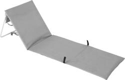 Strend Pro Saltea de plajă, ST Leisure Equipment Dominica, gri deschis, 154 x 51 cm, grosime: 1, 3 cm, spătar reglabil, întăritură metalică, portabilă