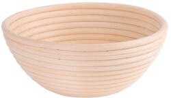 MagicHome Coș de dospire, MagicHome, pentru dospirea pâinii, rotund, maxim 0, 8 kg, 22 x 8 cm, ratan, pentru brutăria de acasă