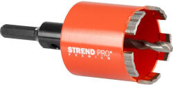 Strend Pro Carotă diamantată, Strend Pro Premium, roșu, diametru: 68 mm, filet: M16, cu burghiu de centrare, pentru faianță, placări din piatră, cu 5 dinți