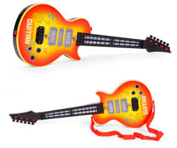 MULTISTORE Chitară pentru copii, Multistore HC566237, 18 x 4 x 54 cm, senzor infraroșu, lumini LED, 8 melodii și 8 sunete de instrument, curea de umăr, pe baterii (3 x AA, nu sunt incluse)