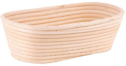 MagicHome Coș de dospire, MagicHome, pentru dospirea pâinii, oval, maximum 0, 7 kg, 30 x 14 x 7 cm, ratan, pentru brutăria de acasă