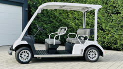 Yamaha G31E, 5 locuri, cărucior de golf complet recondiționat, alb, cu jante din aliaj (EGYEDIGOLFCAR6)