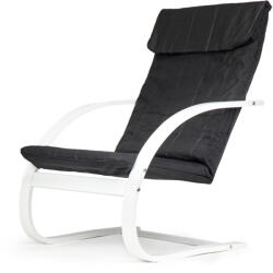ModernHome Scaun balansoar, ModernHome TXWQM-31, negru/alb, 96 x 67 x 76 cm, cadru din lemn și metal, husă detașabilă, capacitate de încărcare 120 kg Balansoar