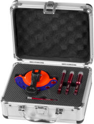 Strend Pro Set carote diamantate, Strend Pro Premium, diametre: 6, 8, 10, 12 mm, tijă hexagonală 1/4", cu șablon, pentru ceramică, sticlă, placări din piatră, în geantă de transport