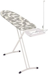 Leifheit 72567 Air Board Express L Solid masă de călcat, albă, cu suprafață de călcat 130 × 38 cm, husă din bumbac perforată, permeabilă la abur, pentru fiare cu abur, reglabilă între 76-98 cm