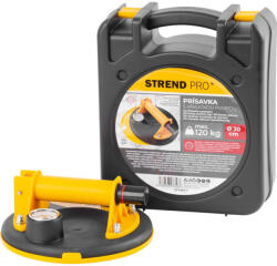 Strend Pro Ridicător cu ventuză pentru sticlă, Strend Pro, galben/negru, diametru: 20 cm, 1 ventuză, cu vacuum, manometru integrat, capacitate de încărcare 120 kg