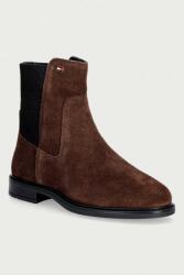 Tommy Hilfiger ghete scurte pentru femei din piele întoarsă ENAMEL FLAG SUEDE ANKLE CHELSEA 9BY2-OBDZJ9_89X