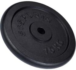 SC Sports Öntöttvas súlylemez 15 kg furat 30/31 mm fekete (10001814-688) - kokiskashop Súlytárcsa