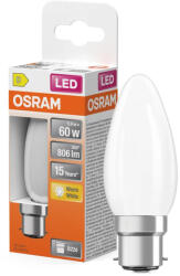 OSRAM Star LED fényforrás (izzó) gyertya forma, matt plasztik búra, B22d foglalat, 5, 9W, 806lm, 2700K meleg fehér ( 4058075654495 ) (4058075654495)