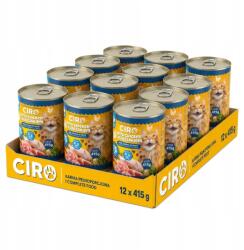 Ciro Nedves macskaeledel Húsdarabok Szószban 12x415G 75%-os doboz Csirkével