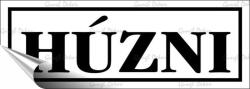 Casio Információs matrica, 14x5 cm, "Húzni", fehér (LUIN086)
