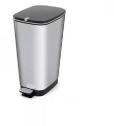 TECHNOKOL Pedálos szemetes, fémhatású, 45 l, CURVER "Chic", ezüst (UCCCHIC)