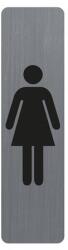 UHU Információs tábla, öntapadó, 4, 4x16, 5 cm, alumíniumhatású, EXACOMPTA, "Női (EX67168E)