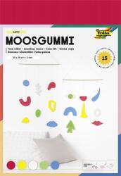 468 Moosgumi, 20x29 cm, 15 lap, FOLIA "Happy", 5 különböző szín (FL235009)