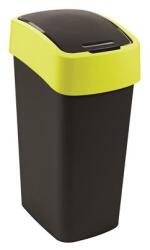 TECHNOKOL Billenős szemetes, 45 liter, CURVER "Pacific flip bin", fekete/sárga (KHMU298)