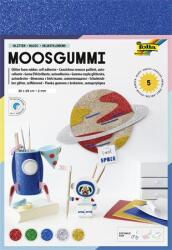 468 Moosgumi, öntapadó, csillámos, 20x29 cm, 5 lap, FOLIA "Basic", 5 különböző szín (FL231919)