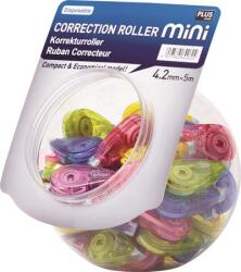 TUC Hibajavító roller display, mini, 5 mm x 6 m, PLUS, vegyes színek (PLUS51660)