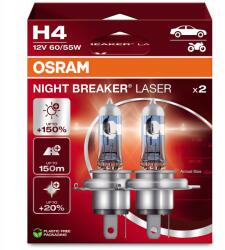 OSRAM Halogén autó izzók Night Breaker H4 Nl 150% +150M