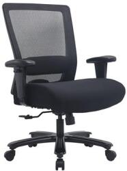  Irodai forgószék, szövetborítás, hálós háttámla, karfás, fekete lábkereszt, "Ursa", fekete (BBSZV464) - irodaoutlet
