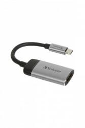  Adapter, USB-C/HDMI, 4K, VERBATIM, alumínium-fekete (KV49143)