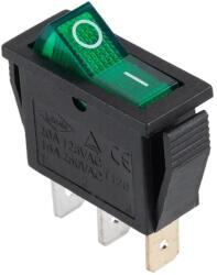  PRK0007D Billenőkapcsoló, kétállású ON-OF, zöld, 230V 16A, IRS-101-1B (PRK0007D)