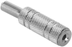  GNI0006S Forrasztható 2, 5mm sztereó jack aljzat vezetékre, fém (GNI0006S)