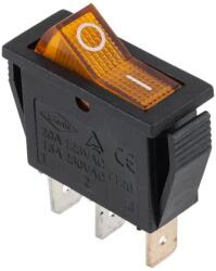  PRK0007E Billenőkapcsoló, kétállású ON-OF, sárga, 230V 16A, IRS-101-1B (PRK0007E)