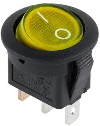  PRK0002E Billentőkapcsoló, Kétállású, ON-OFF, Sárga, 250v 6.5A (PRK0002E)