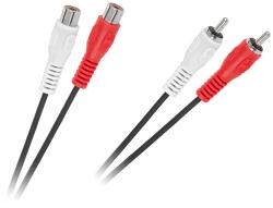 RCA hosszabbító kábel, 2RCA dugó - 2RCA aljzat 5m (KPO2661-5)