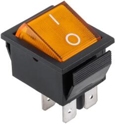  PRK0006E Billenőkapcsoló, kétállású ON-OF, sárga, 250V 16A, IRS-201-1A (PRK0006E)
